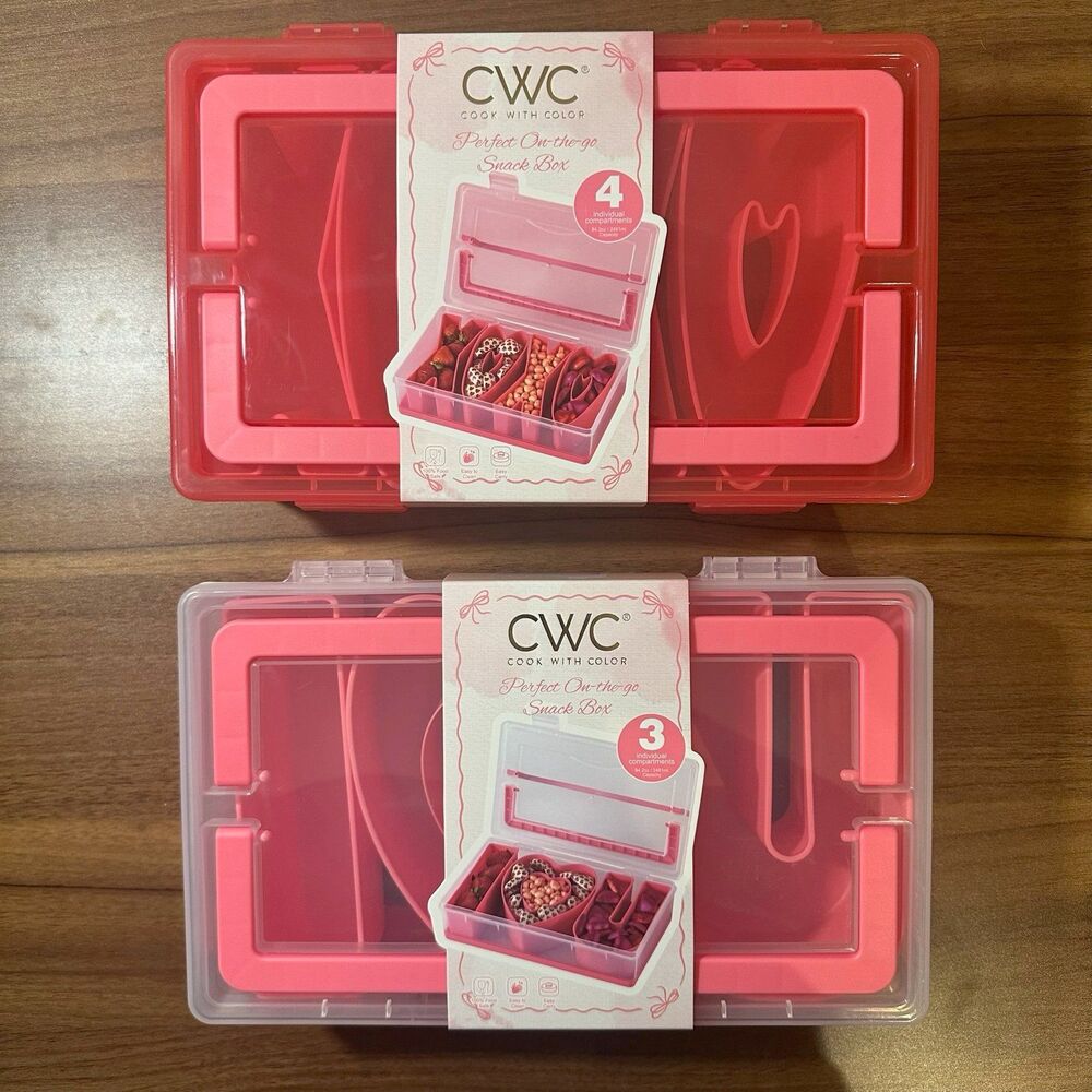 Cook With Color XOXO & I Love U Sentiment Snack Box Food Storage Containers